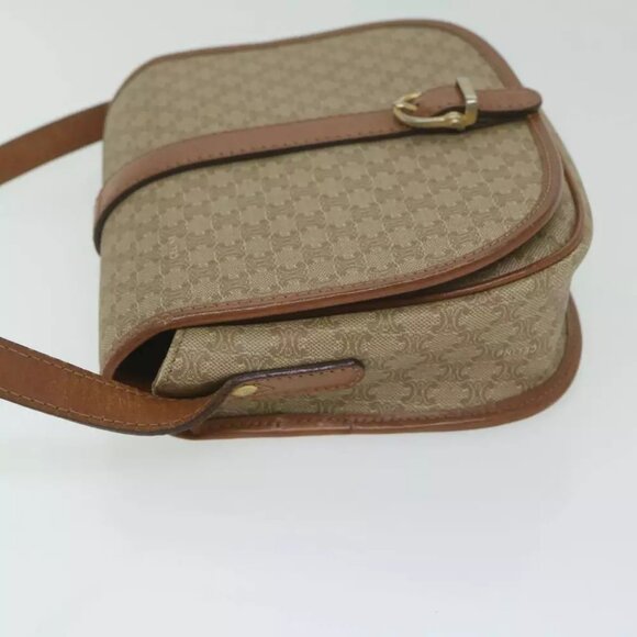 CELINE Macadam Canvas Shoulder Bag Beige Auth ai726 - Picture 4 of 16